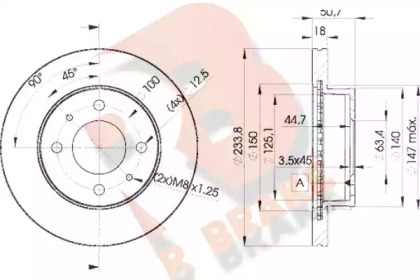 R BRAKE 78RBD20550