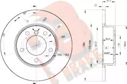 R BRAKE 78RBD20673