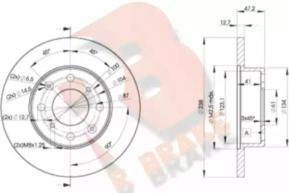 R BRAKE 78RBD20829