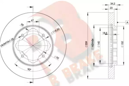 R BRAKE 78RBD20836