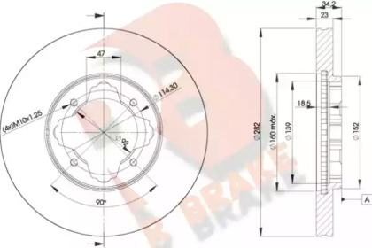 R BRAKE 78RBD20837