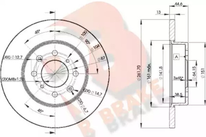 R BRAKE 78RBD20841