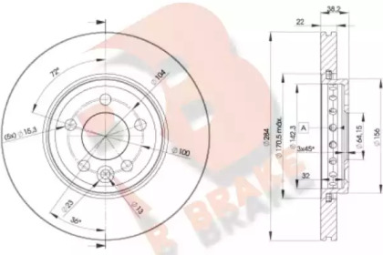 R BRAKE 78RBD20844