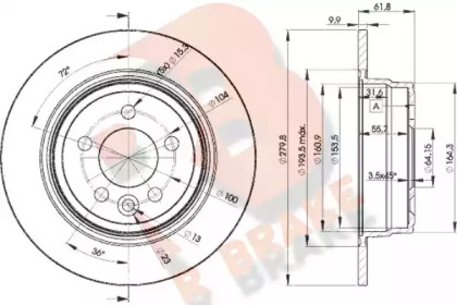 R BRAKE 78RBD20847