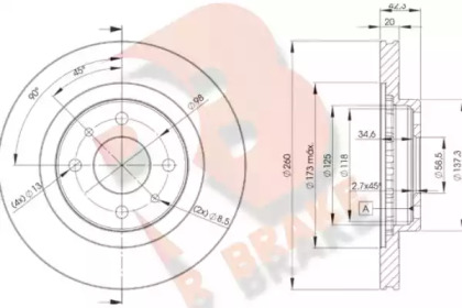 R BRAKE 78RBD21073