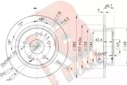 R BRAKE 78RBD21258