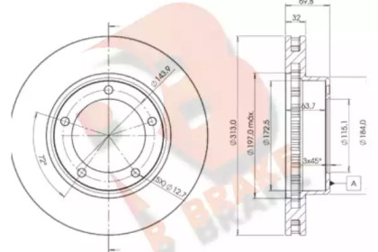 R BRAKE 78RBD21265