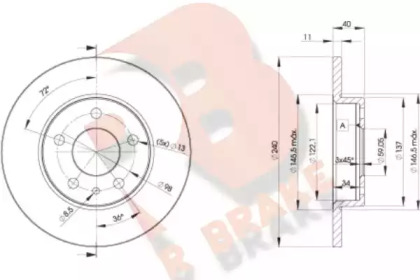 R BRAKE 78RBD21437