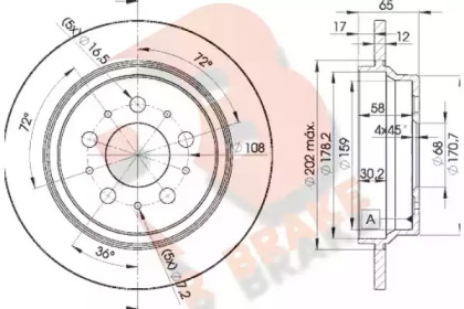 R BRAKE 78RBD11674
