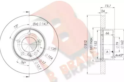 R BRAKE 78RBD21972