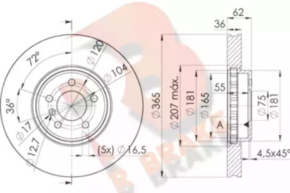 R BRAKE 78RBD11982