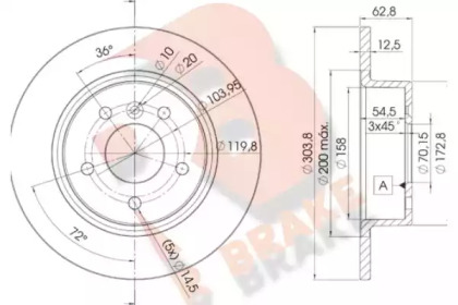 R BRAKE 78RBD22004