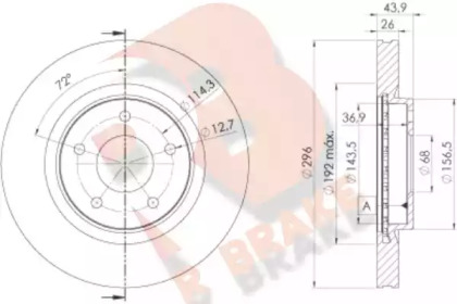 R BRAKE 78RBD22057