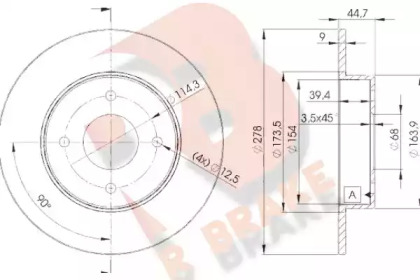 R BRAKE 78RBD22083