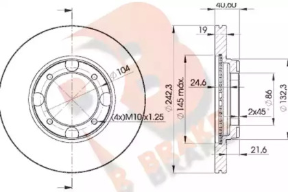 R BRAKE 78RBD22135