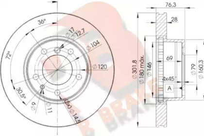 R BRAKE 78RBD12215