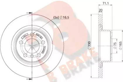 R BRAKE 78RBD22216