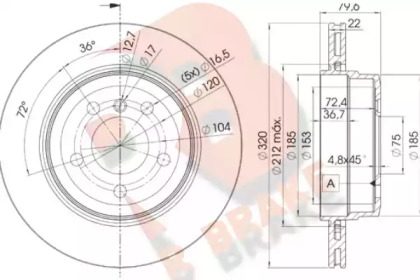 R BRAKE 78RBD22218