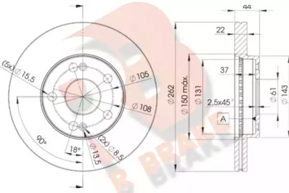 R BRAKE 78RBD22233