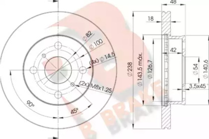 R BRAKE 78RBD22250