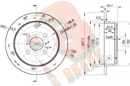 R BRAKE 78RBD22251