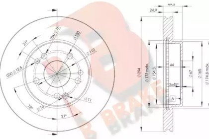 R BRAKE 78RBD22412