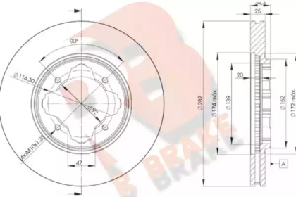 R BRAKE 78RBD22582