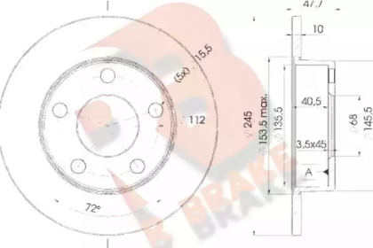 R BRAKE 78RBD22746