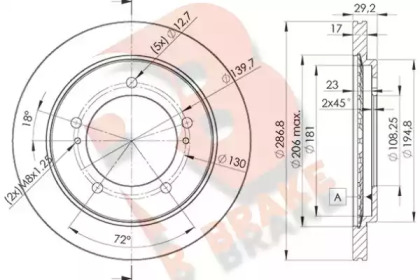 R BRAKE 78RBD22863