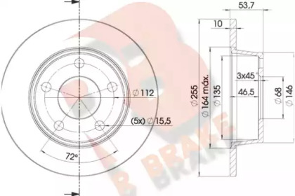 R BRAKE 78RBD22880