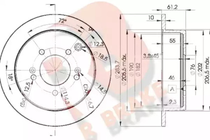 R BRAKE 78RBD22907