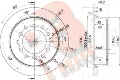 R BRAKE 78RBD22919