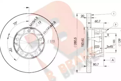 R BRAKE 78RBD13017