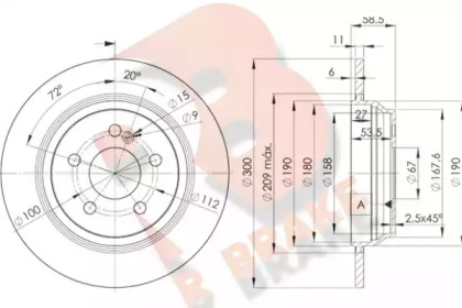 R BRAKE 78RBD23055