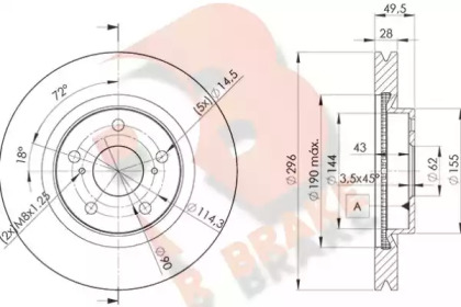 R BRAKE 78RBD23107