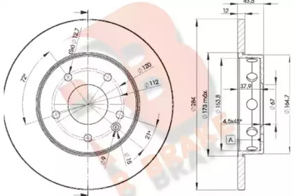R BRAKE 78RBD23180