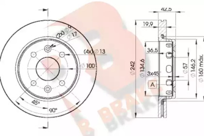 R BRAKE 78RBD23253