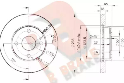 R BRAKE 78RBD23254