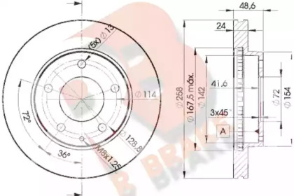 R BRAKE 78RBD23258