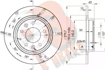 R BRAKE 78RBD23268