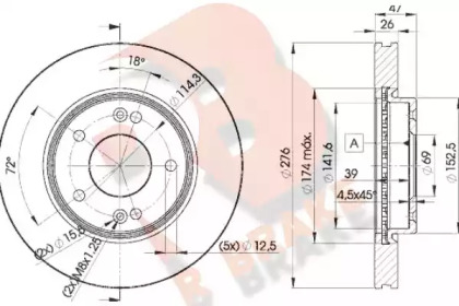 R BRAKE 78RBD23290