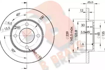 R BRAKE 78RBD23300