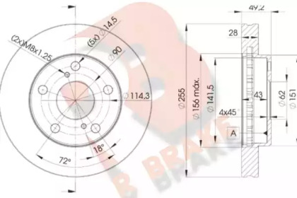 R BRAKE 78RBD23302