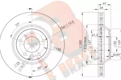 R BRAKE 78RBD13323