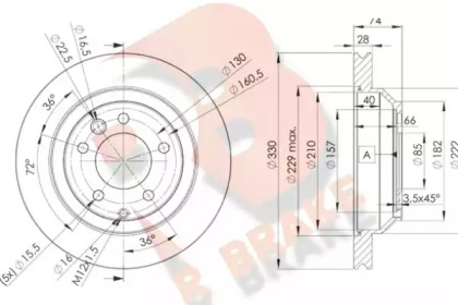 R BRAKE 78RBD23328