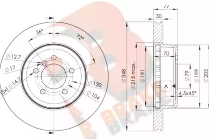 R BRAKE 78RBD23402