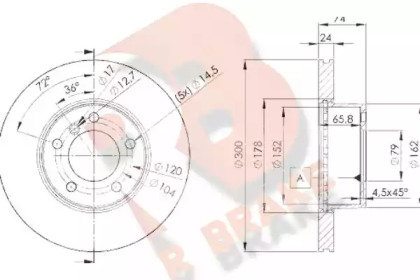 R BRAKE 78RBD23405