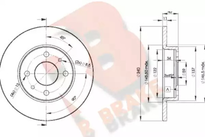 R BRAKE 78RBD23465