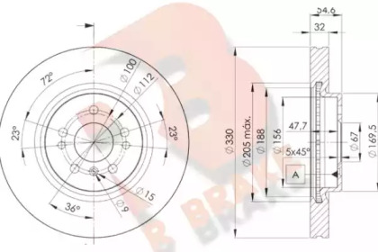 R BRAKE 78RBD23507