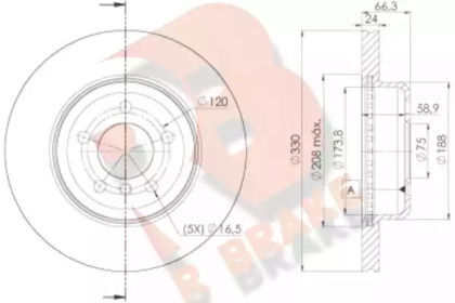 R BRAKE 78RBD23555